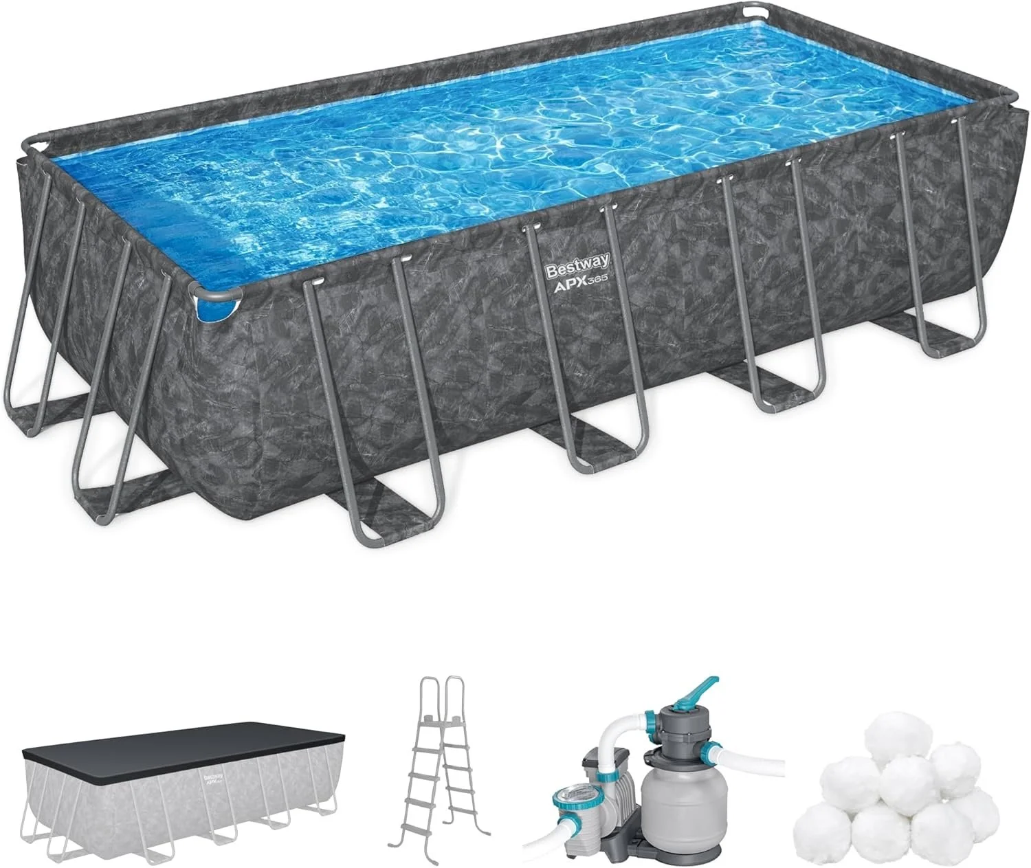 i1-6-1-1 Bestway APX 365 18′ x 9′ x 52″ Rectangular Above Ground Swimming Pools - Image 1