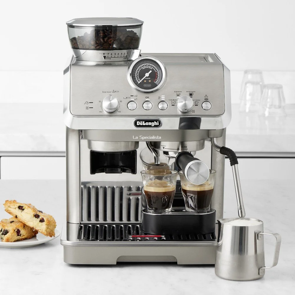 kjhg1-2-1 Breville Barista Express Espresso Machines BES870XL, Brushed Stainless Steel - Image 1