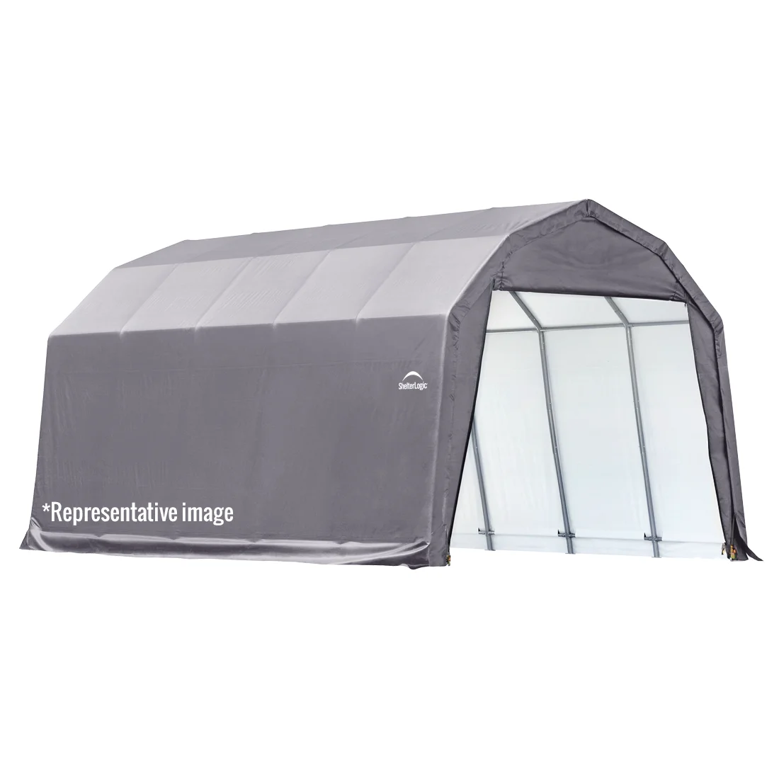 n1-25-1-1 ShelterCoat Custom Round Wind and Snow Rated Shelter, 12 ft. x 20 ft. x 8 ft. Standard PE 9 oz. Grays - Image 1