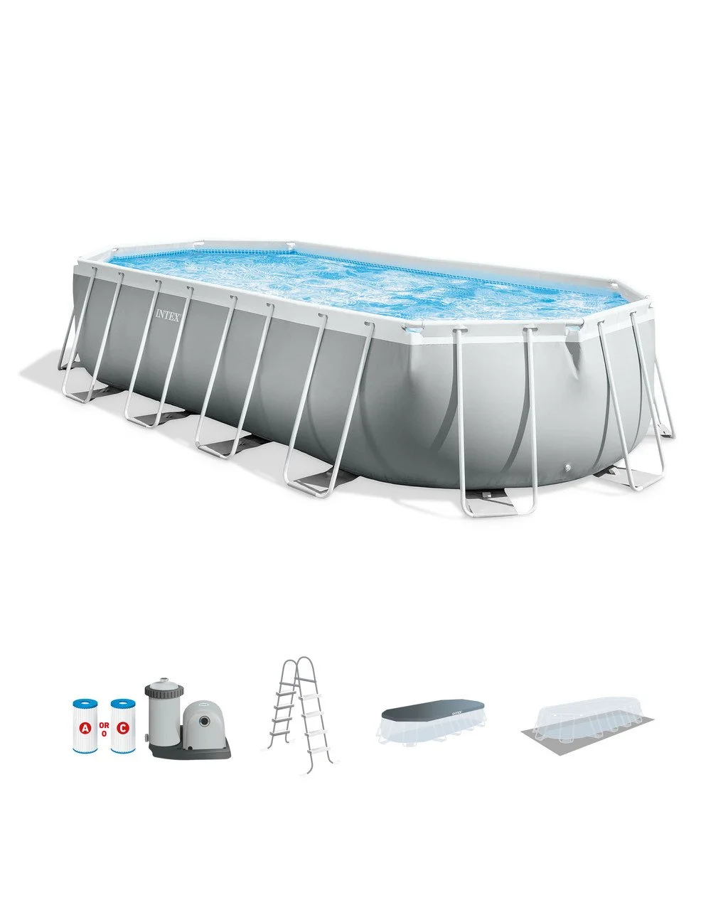 q1-13-1-1 Prism Frame™ 20′ x 10′ x 48″ Oval Above Ground Pool Sets - Image 1