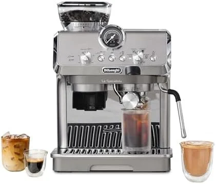 qwertyu11-2-1 De’Longhi La Specialista Arte Evo Espresso Machine – Compact Cold Brew Coffee Maker with Grinder, Milk Steam Wand/Frother & Tamping Tools – Home Barista Kit for Lattes, Cappuccinos, Iced Coffees - Image 1