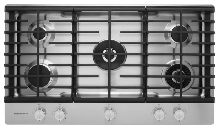 rr11-2-1 KitchenAid 36″ 5-Burner Gas Cooktops with Griddle - Image 1