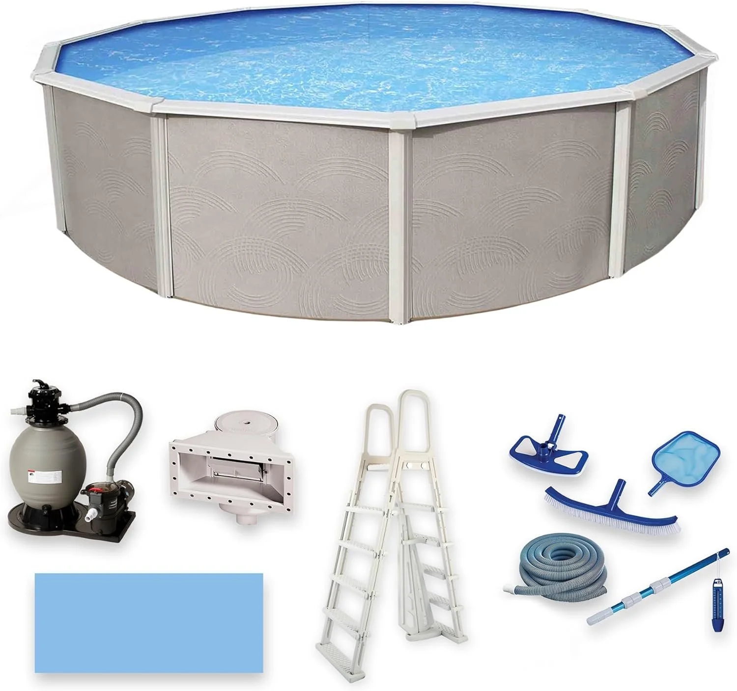s1-10-1-1 Blue Wave Belize 15′ Round Above Ground Pools - Image 1