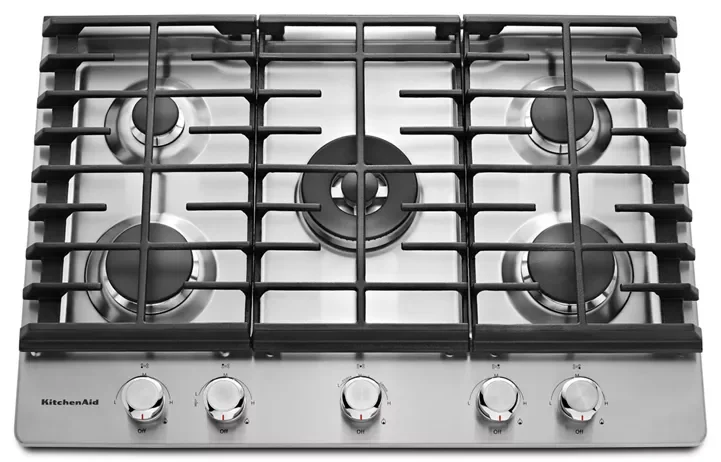 tt11-2-1 KitchenAid 30″ 5-Burner Gas Cooktops KCGS550ESS - Image 1