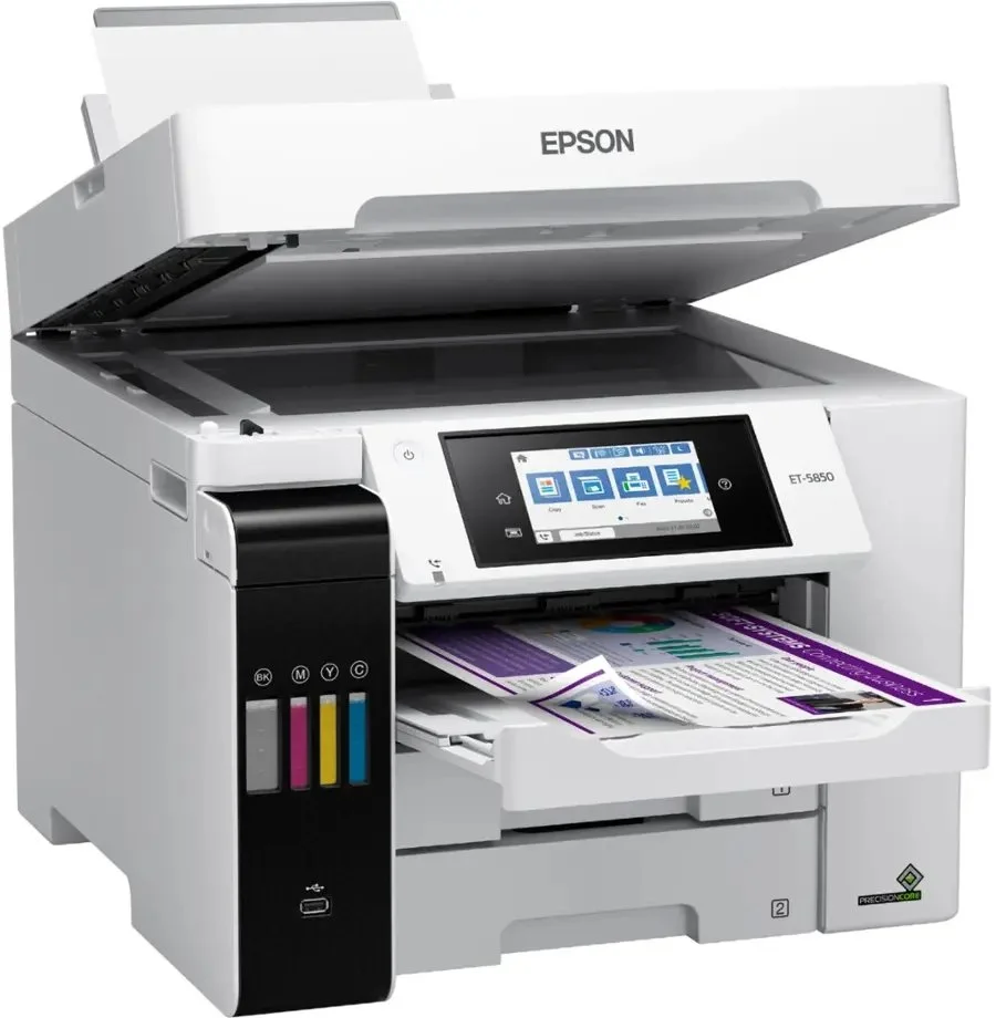 w1-19-1 Epson EcoTank Pro ET-5850 Wireless Color All-in-One Supertanks Printer C11CJ29201 - Image 1